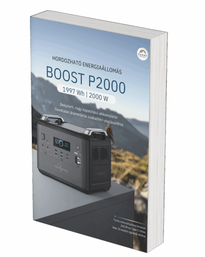 Boost P2000 hordozható energiaállomás biztonságos akkumulátor