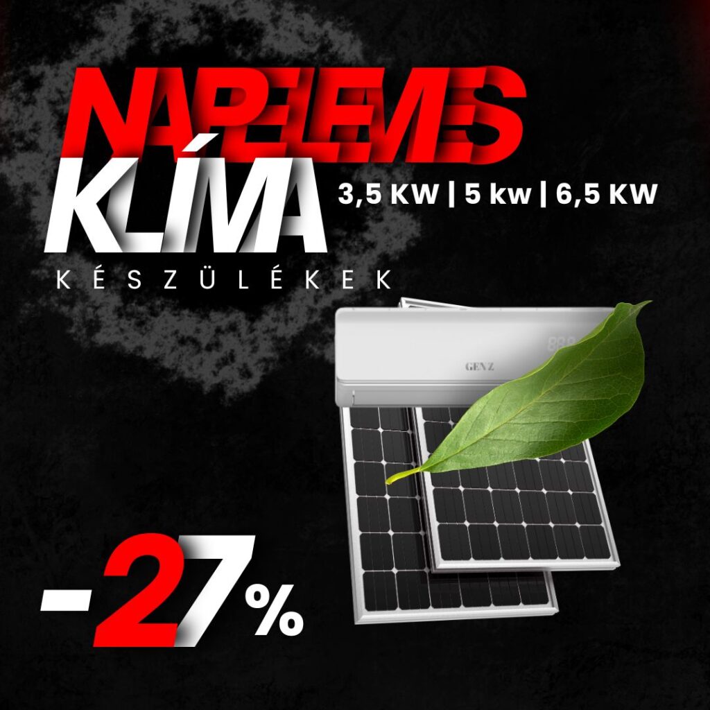 Genz napelemes klíma olcsón, áfamentes