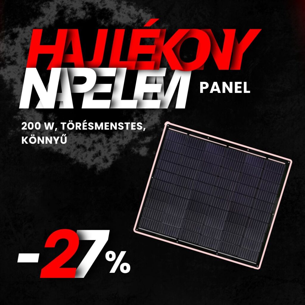 törésmentes hajlékony napelem panel